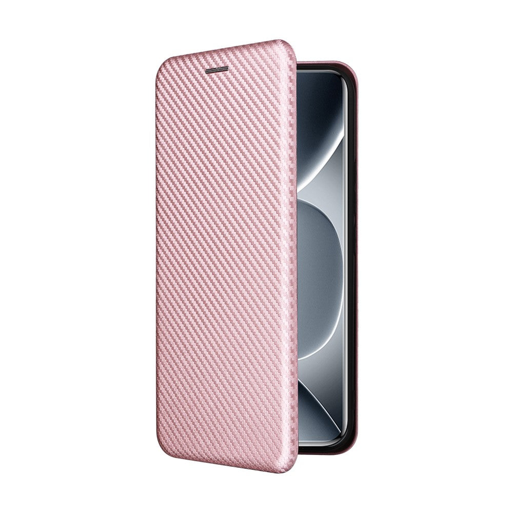 For Xiaomi Redmi Note 15 Pro+ 5G (Global)  /  Poco M8 Pro 5G Case Carbon Fiber Texture Drop-Proof PU Leather Phone Cover