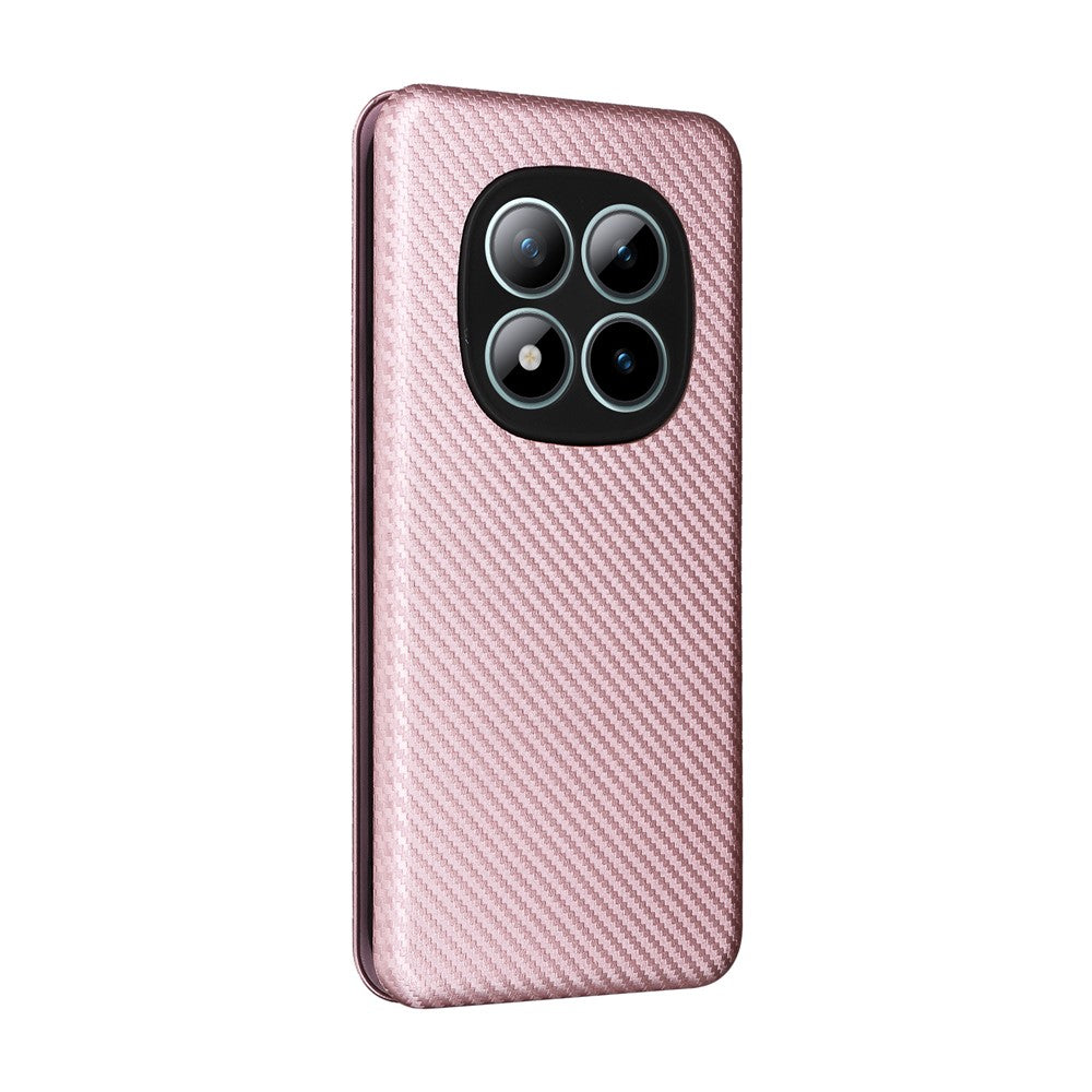 For Xiaomi Redmi Note 15 Pro+ 5G (Global)  /  Poco M8 Pro 5G Case Carbon Fiber Texture Drop-Proof PU Leather Phone Cover