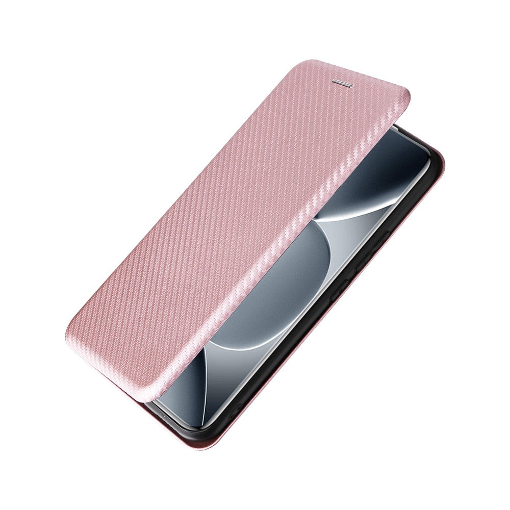 For Xiaomi Redmi Note 15 Pro+ 5G (Global)  /  Poco M8 Pro 5G Case Carbon Fiber Texture Drop-Proof PU Leather Phone Cover