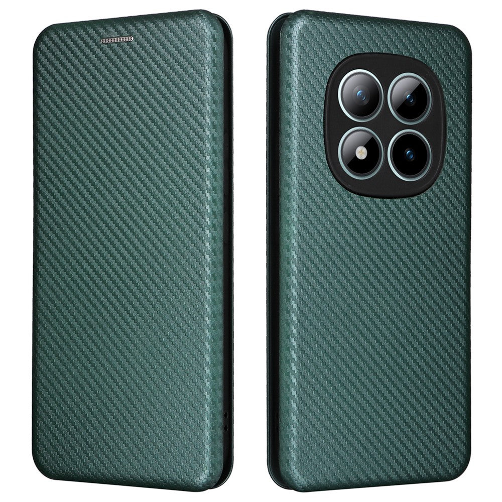 For Xiaomi Redmi Note 15 Pro+ 5G (Global)  /  Poco M8 Pro 5G Case Carbon Fiber Texture Drop-Proof PU Leather Phone Cover