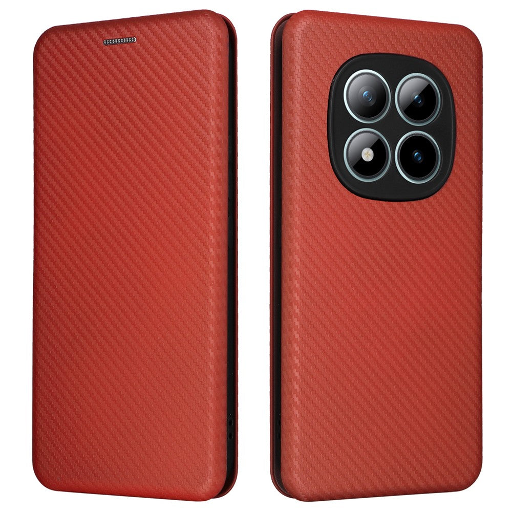 For Xiaomi Redmi Note 15 Pro+ 5G (Global)  /  Poco M8 Pro 5G Case Carbon Fiber Texture Drop-Proof PU Leather Phone Cover