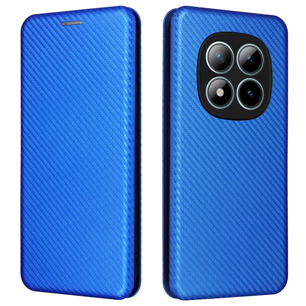 For Xiaomi Redmi Note 15 Pro+ 5G (Global)  /  Poco M8 Pro 5G Case Carbon Fiber Texture Drop-Proof PU Leather Phone Cover