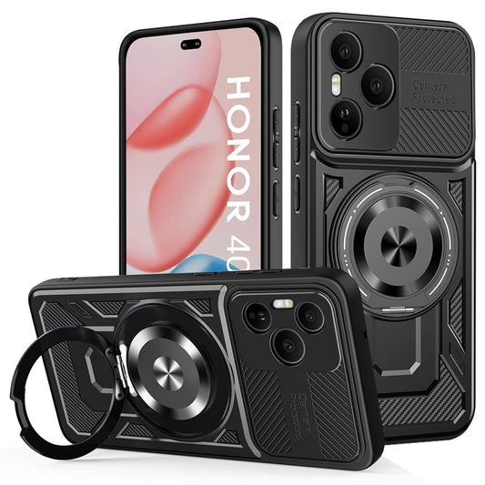 Honor 400 Pro 5G (Global) Handyhülle – Magnetisch, mit drehbarem Ständer, aus TPU + PC