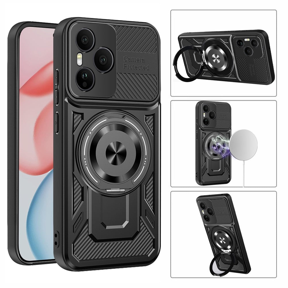 Honor 400 Pro 5G (Global) Handyhülle – Magnetisch, mit drehbarem Ständer, aus TPU + PC