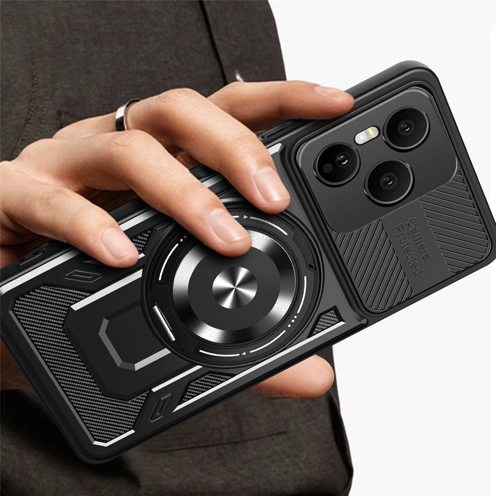 Honor 400 Pro 5G (Global) Handyhülle – Magnetisch, mit drehbarem Ständer, aus TPU + PC