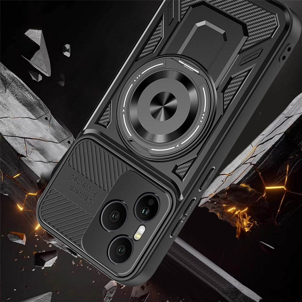 Honor 400 Pro 5G (Global) Handyhülle – Magnetisch, mit drehbarem Ständer, aus TPU + PC