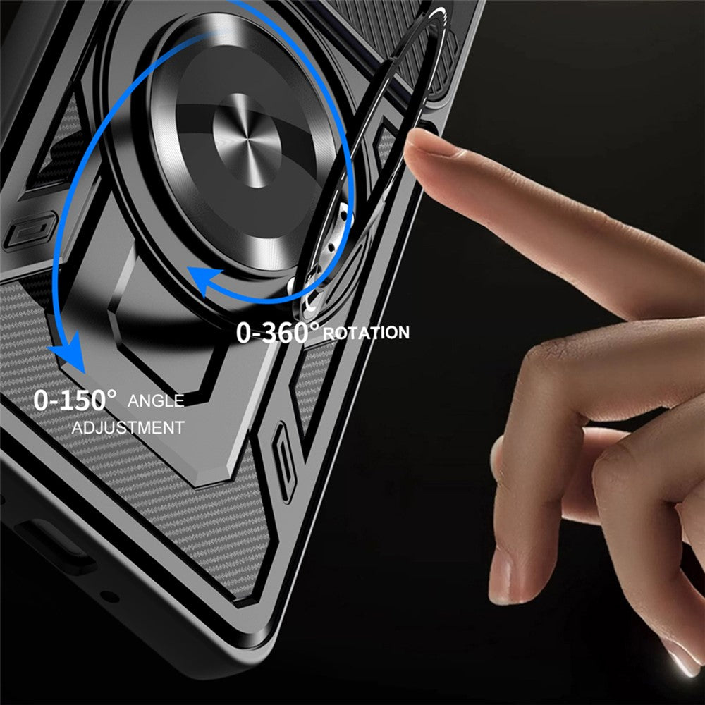 Honor 400 Pro 5G (Global) Handyhülle – Magnetisch, mit drehbarem Ständer, aus TPU + PC