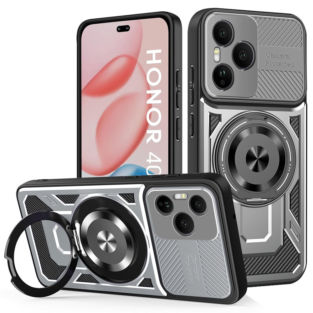 Honor 400 Pro 5G (Global) Handyhülle – Magnetisch, mit drehbarem Ständer, aus TPU + PC