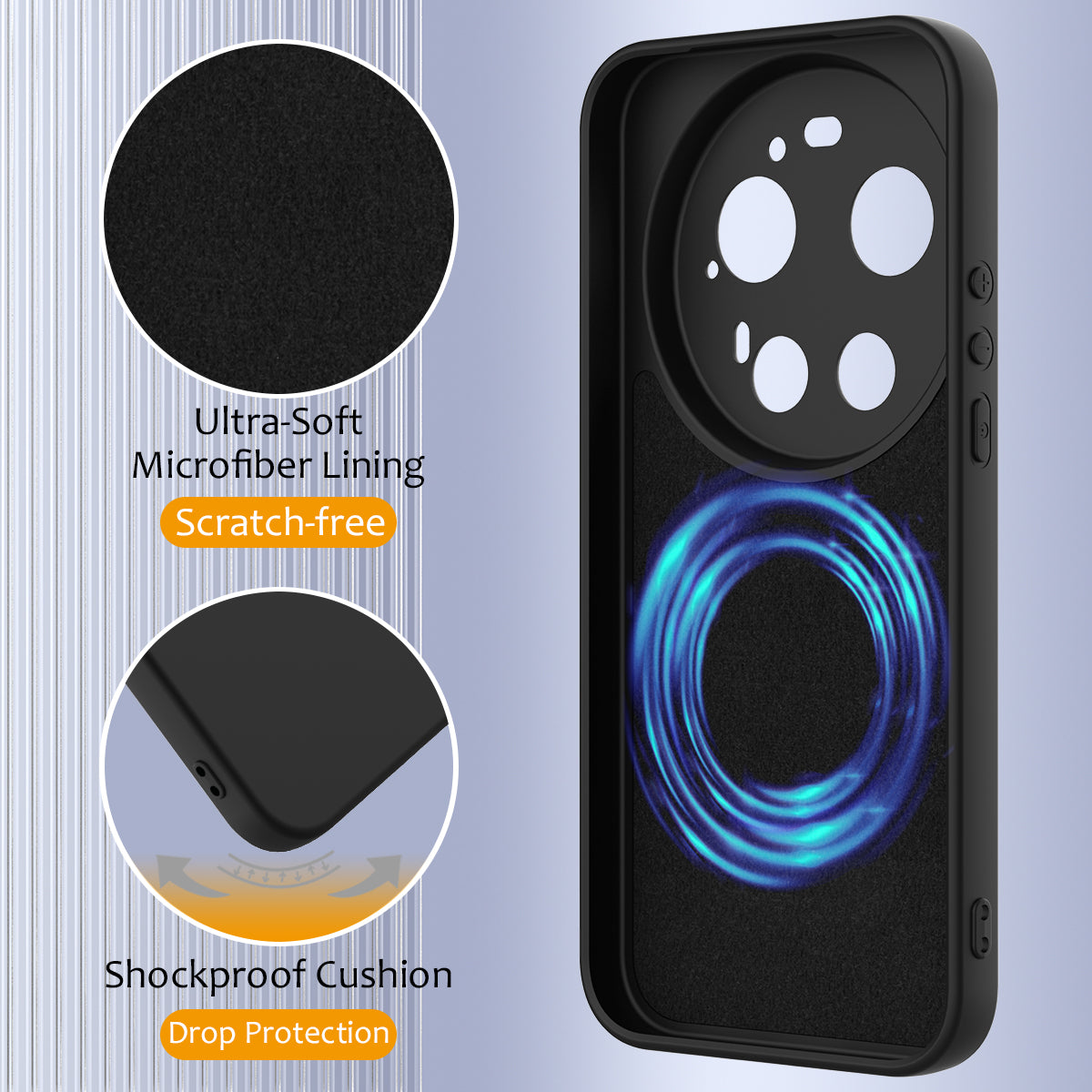 Xiaomi 17 Ultra 5G – Magnetische Handyhülle aus Flüssigsilikon, stoßfest, mit Trageband, aus Flüssigsilikon