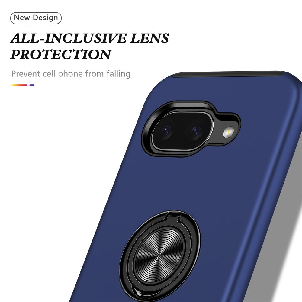 For Google Pixel 10a Case PC + TPU Phone Cover with Rotatable Ring Holder