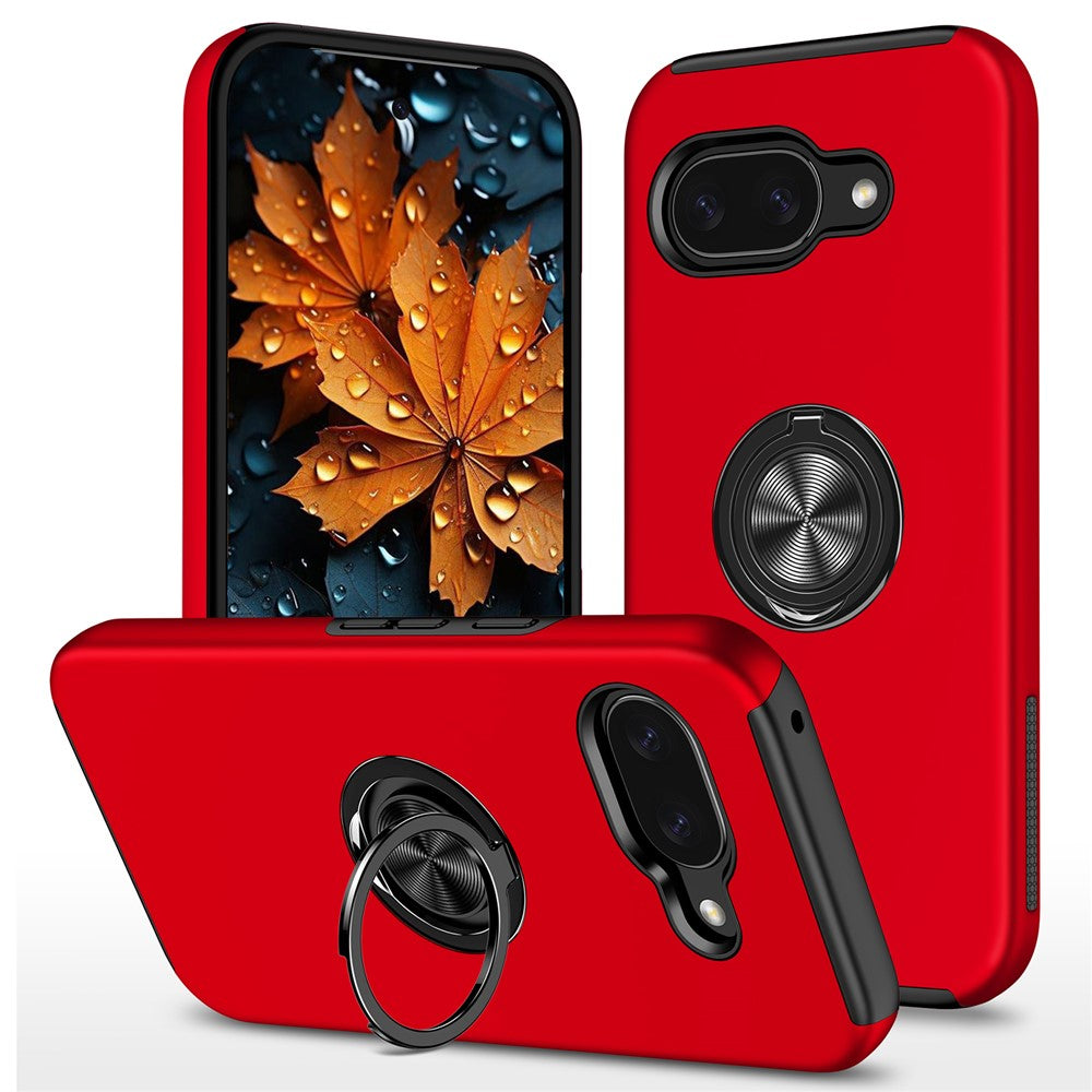 For Google Pixel 10a Case PC + TPU Phone Cover with Rotatable Ring Holder