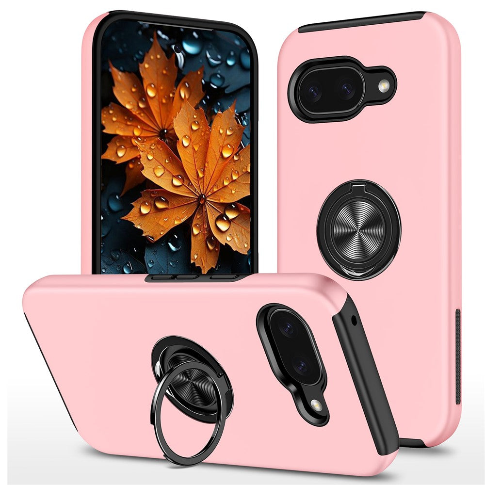 For Google Pixel 10a Case PC + TPU Phone Cover with Rotatable Ring Holder