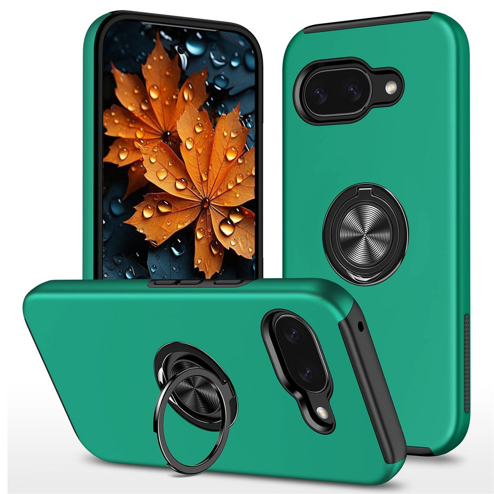 For Google Pixel 10a Case PC + TPU Phone Cover with Rotatable Ring Holder