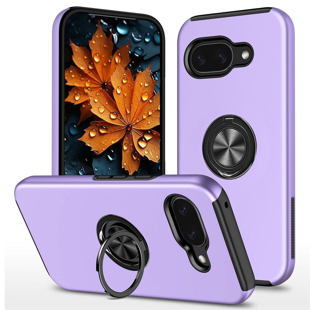 For Google Pixel 10a Case PC + TPU Phone Cover with Rotatable Ring Holder