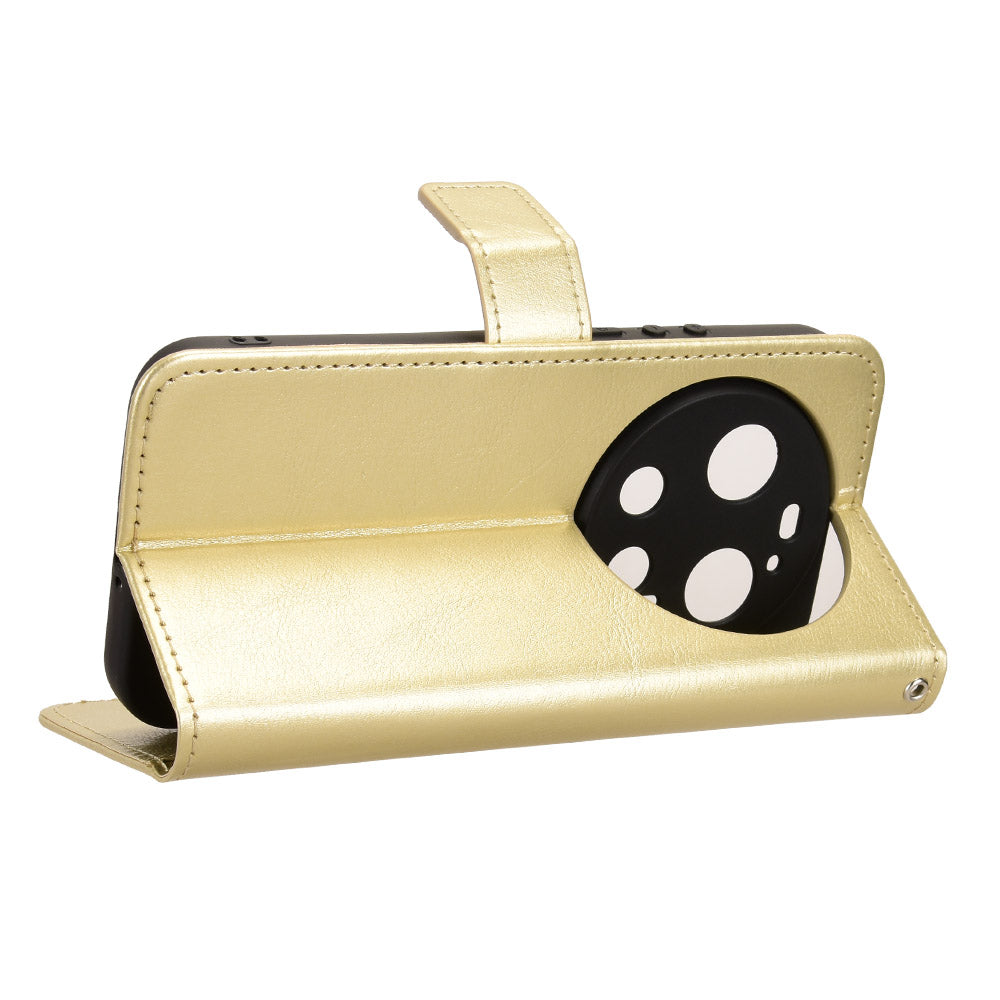 For Xiaomi 17 Ultra by Leica / Xiaomi 17 Ultra 5G PU Leather Case with Strap Crazy Horse Texture Phone Wallet Cover