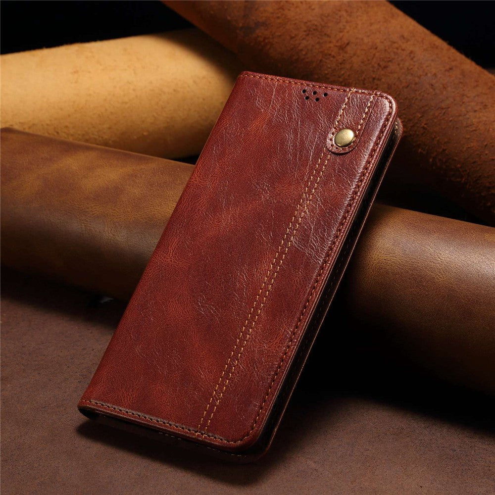Anti-drop PU Leather Phone Cover For Xiaomi Redmi Note 12 Pro 5G  / Note 12 Pro Speed 5G / Poco X5 Pro 5G Waxy Crazy Horse Texture Wallet Stand Phone Case