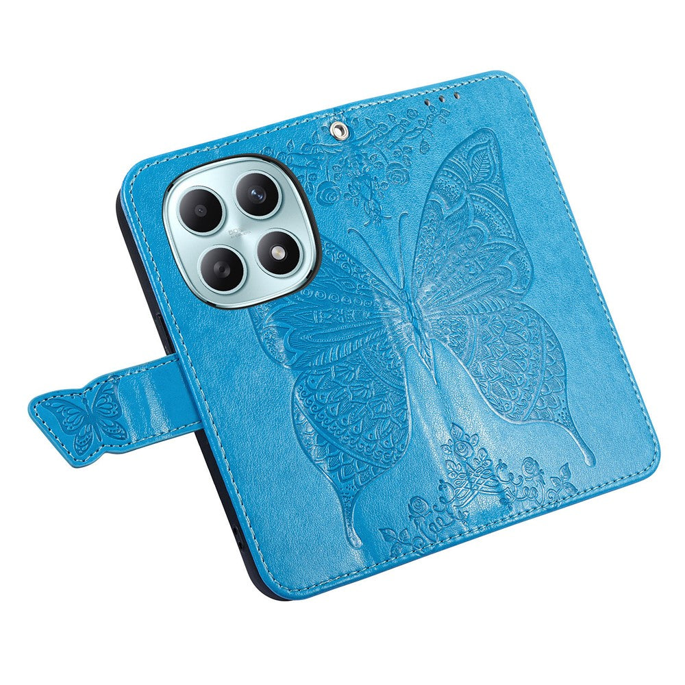 Phone Case with Strap for Xiaomi Poco M8 5G  /  Redmi Note 15 5G (Global)  /  Note 15 4G (Global) Butterfly Pattern PU Leather Wallet Phone Cover
