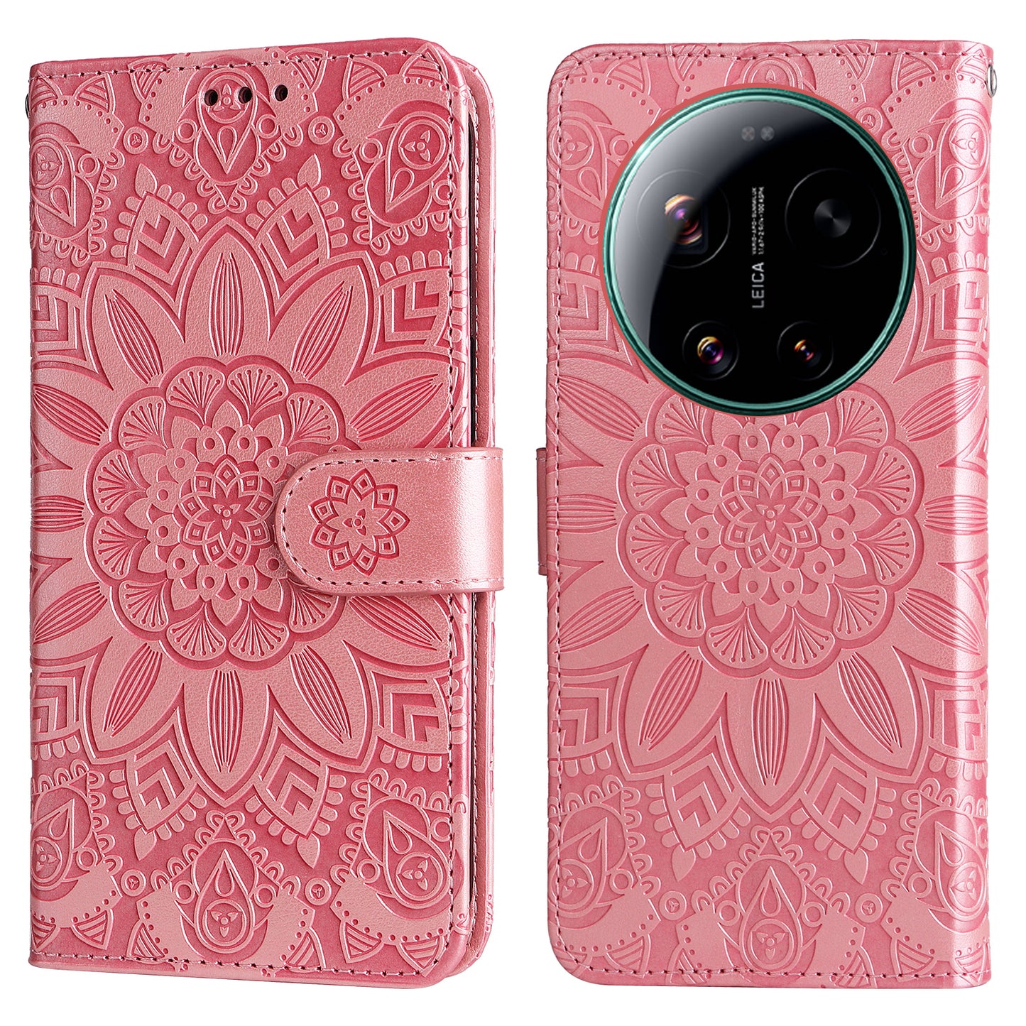 For Xiaomi 17 Ultra 5G Case Sunflower Imprint Leather Wallet Phone Cover