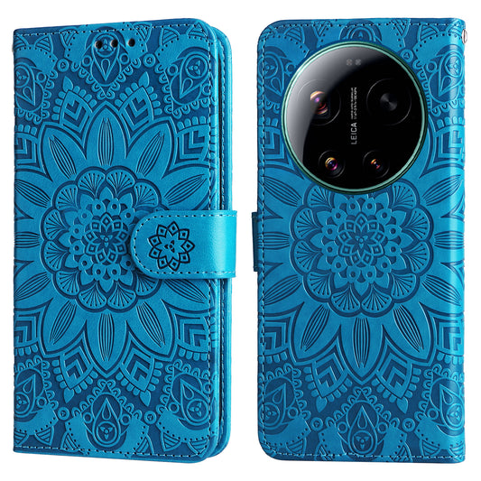 Xiaomi 17 Ultra 5G Handyhülle – mit Sonnenblumen-Aufdruck, Leder-Geldbörsen