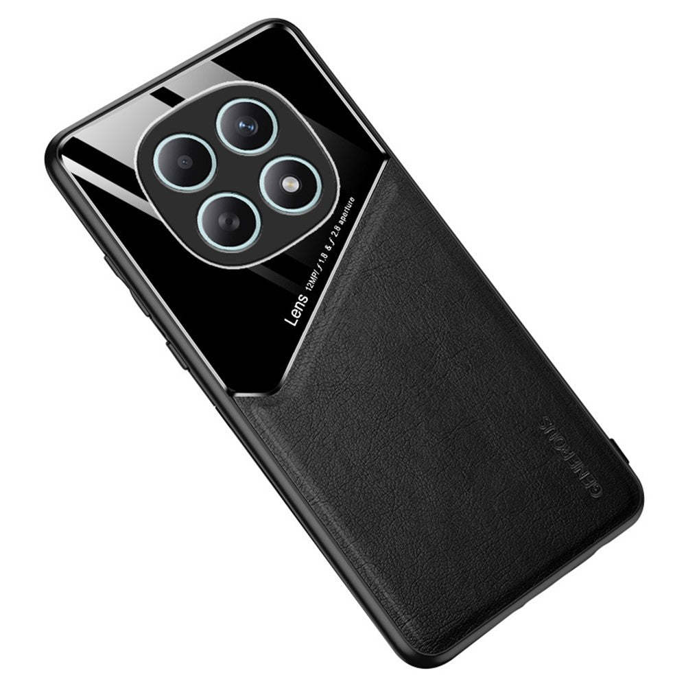 For Xiaomi Redmi Note 15 5G (Global)  /  Poco M8 5G Case Precise Cutout Leather Coated PC + TPU Phone Back Cover Built-in Metal Sheet