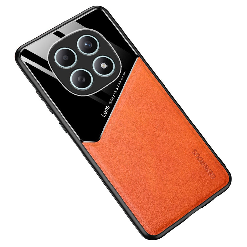 For Xiaomi Redmi Note 15 5G (Global)  /  Poco M8 5G Case Precise Cutout Leather Coated PC + TPU Phone Back Cover Built-in Metal Sheet