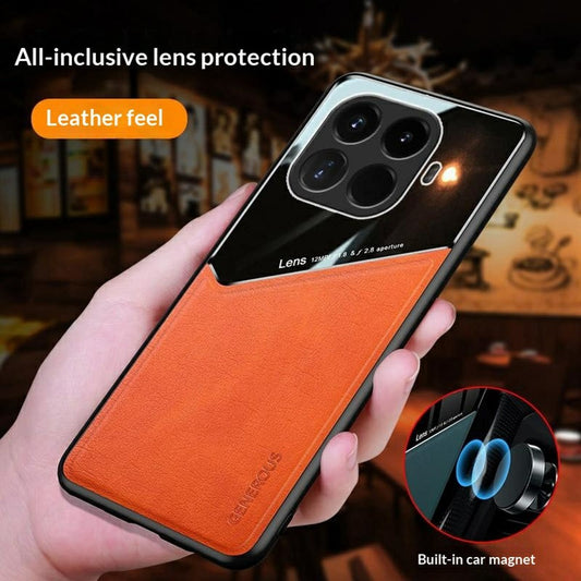 Xiaomi 15T Pro Handyhülle – Gehäuse mit präzisem Ausschnitt, mit Leder beschichtetes PC + TPU, mit integriertem Metallblech