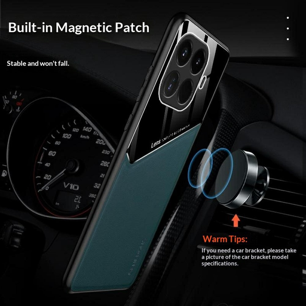 For Xiaomi 15T Pro Case Precise Cutout Leather Coated PC + TPU Phone Back Cover Built-in Metal Sheet