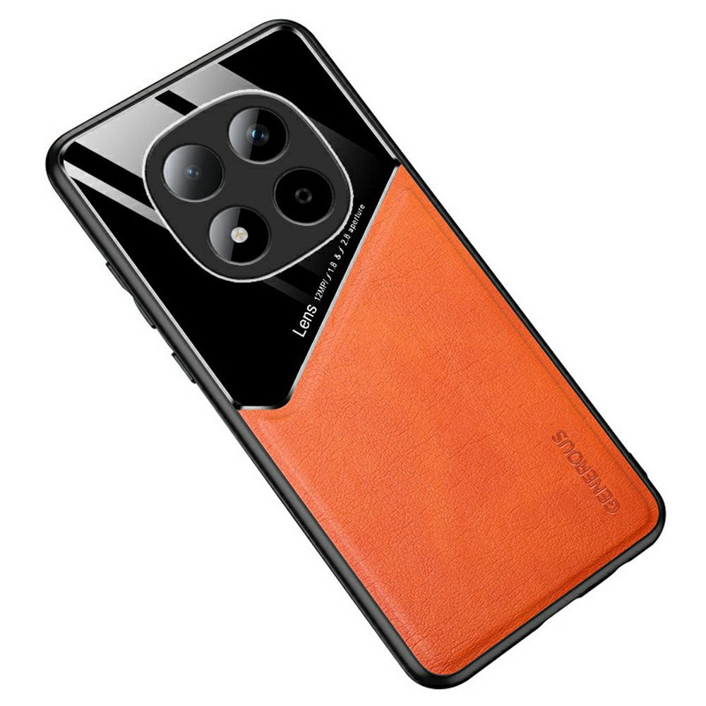 For Xiaomi Redmi Note 15 Pro 5G (Global) Case Precise Cutout Leather Coated PC + TPU Phone Back Cover Built-in Metal Sheet
