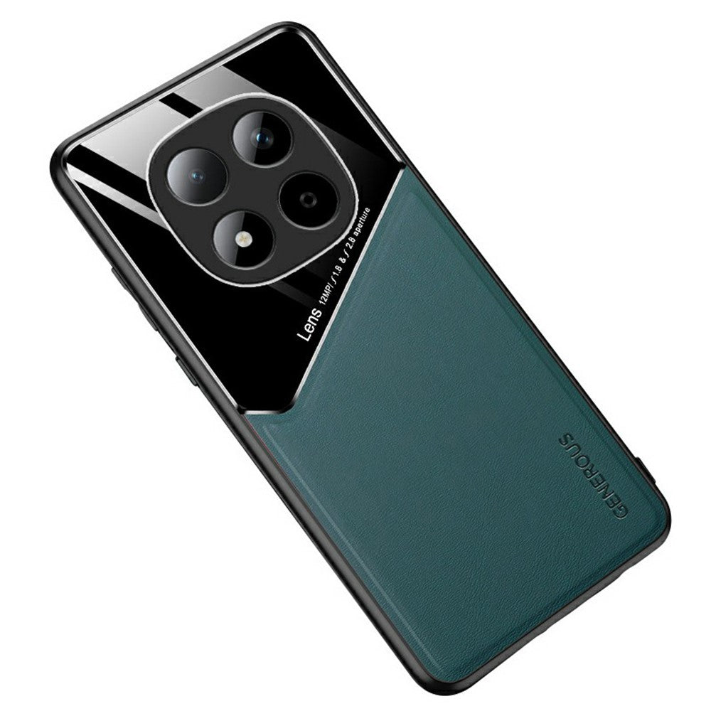 For Xiaomi Redmi Note 15 Pro 5G (Global) Case Precise Cutout Leather Coated PC + TPU Phone Back Cover Built-in Metal Sheet