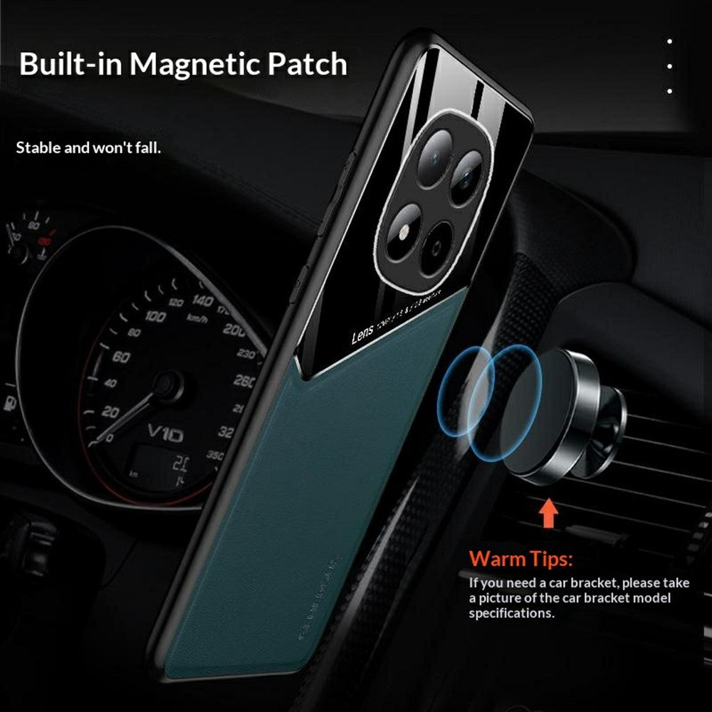 For Xiaomi Redmi Note 15 Pro 5G (Global) Case Precise Cutout Leather Coated PC + TPU Phone Back Cover Built-in Metal Sheet