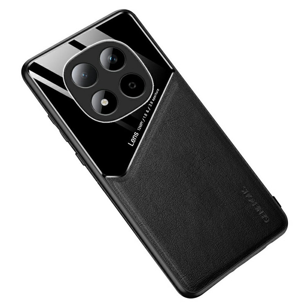 For Xiaomi Redmi Note 15 Pro 5G (Global) Case Precise Cutout Leather Coated PC + TPU Phone Back Cover Built-in Metal Sheet