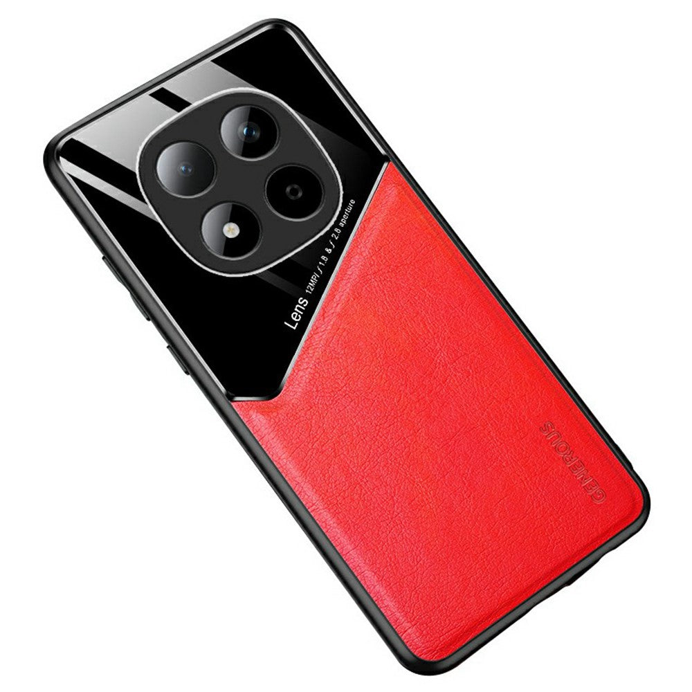 For Xiaomi Redmi Note 15 Pro 5G (Global) Case Precise Cutout Leather Coated PC + TPU Phone Back Cover Built-in Metal Sheet