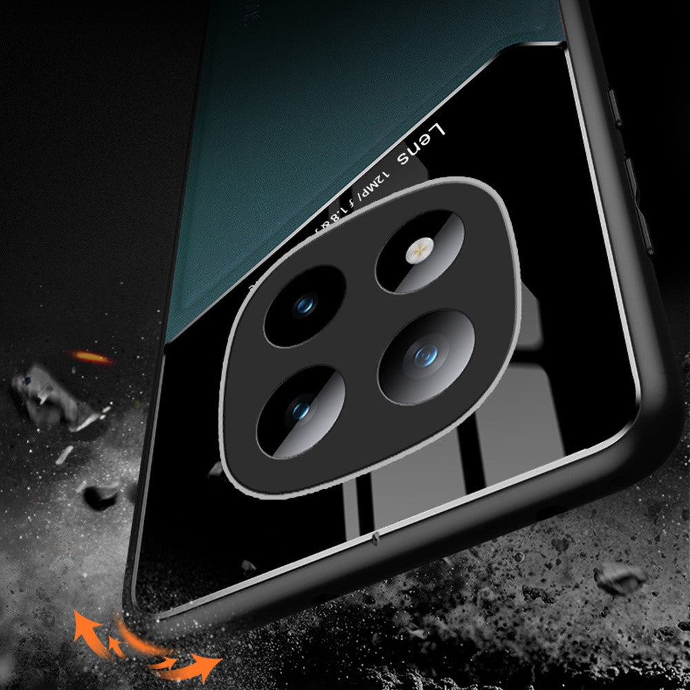 For Xiaomi Redmi Note 15 4G (Global) Case Precise Cutout Leather Coated PC + TPU Phone Back Cover Built-in Metal Sheet