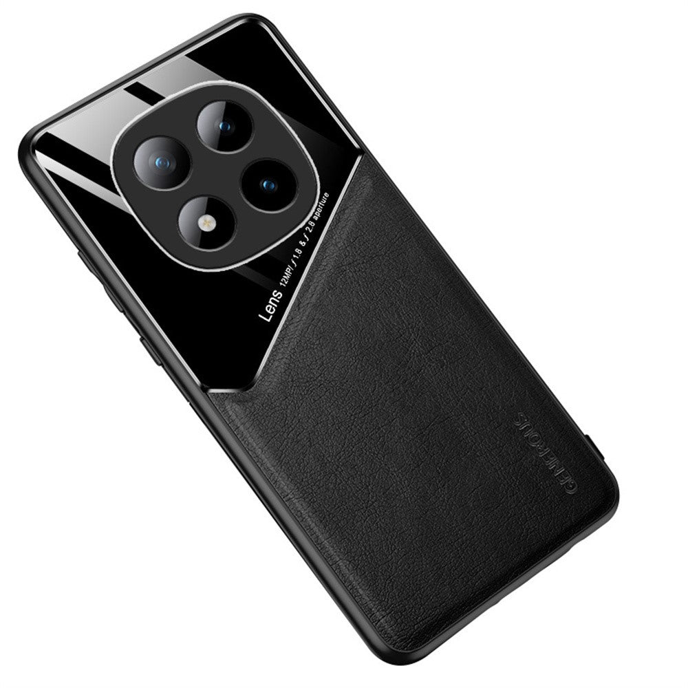 For Xiaomi Redmi Note 15 Pro+ 5G (Global)  /  Poco M8 Pro 5G Case Precise Cutout Leather Coated PC + TPU Phone Back Cover Built-in Metal Sheet