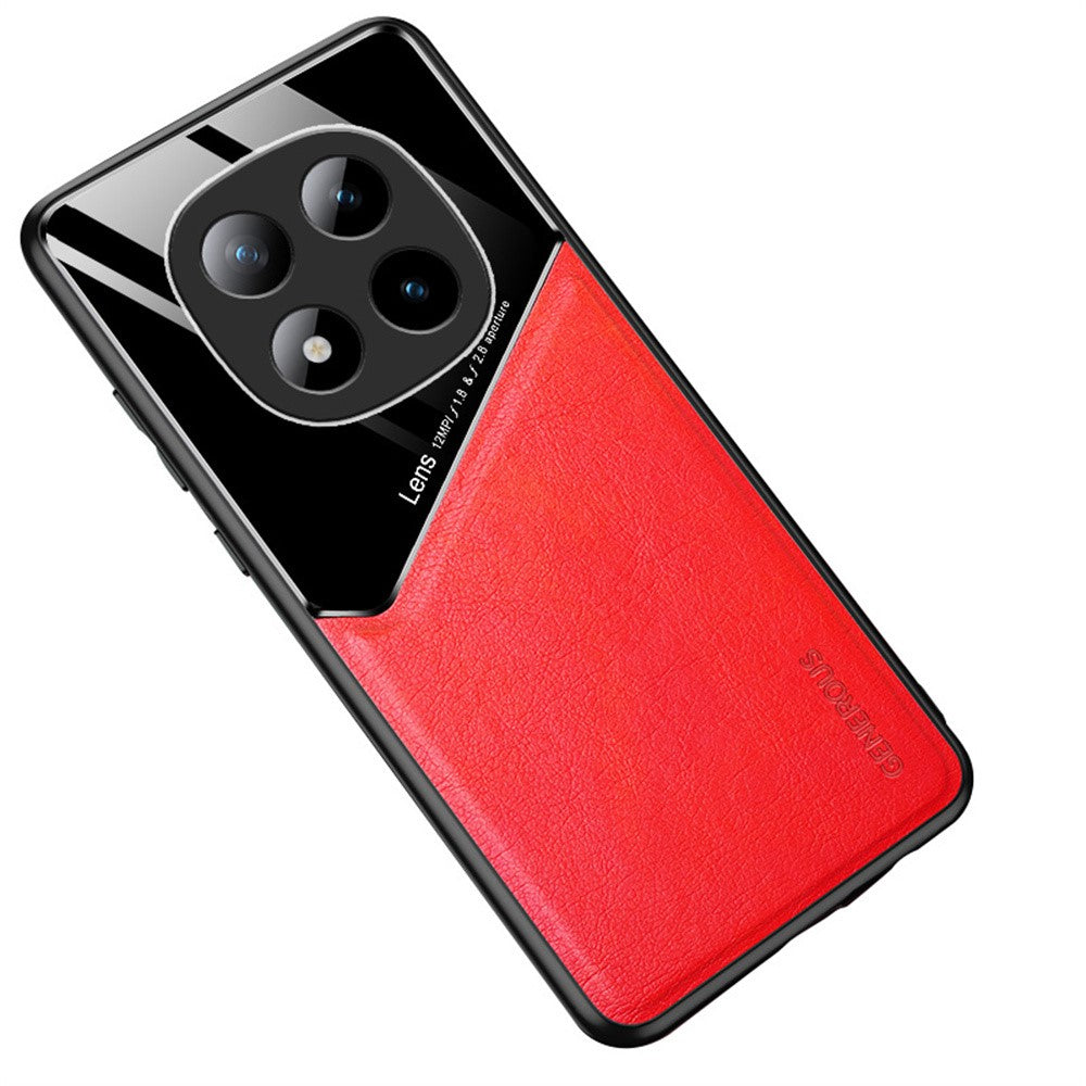 For Xiaomi Redmi Note 15 Pro+ 5G (Global)  /  Poco M8 Pro 5G Case Precise Cutout Leather Coated PC + TPU Phone Back Cover Built-in Metal Sheet