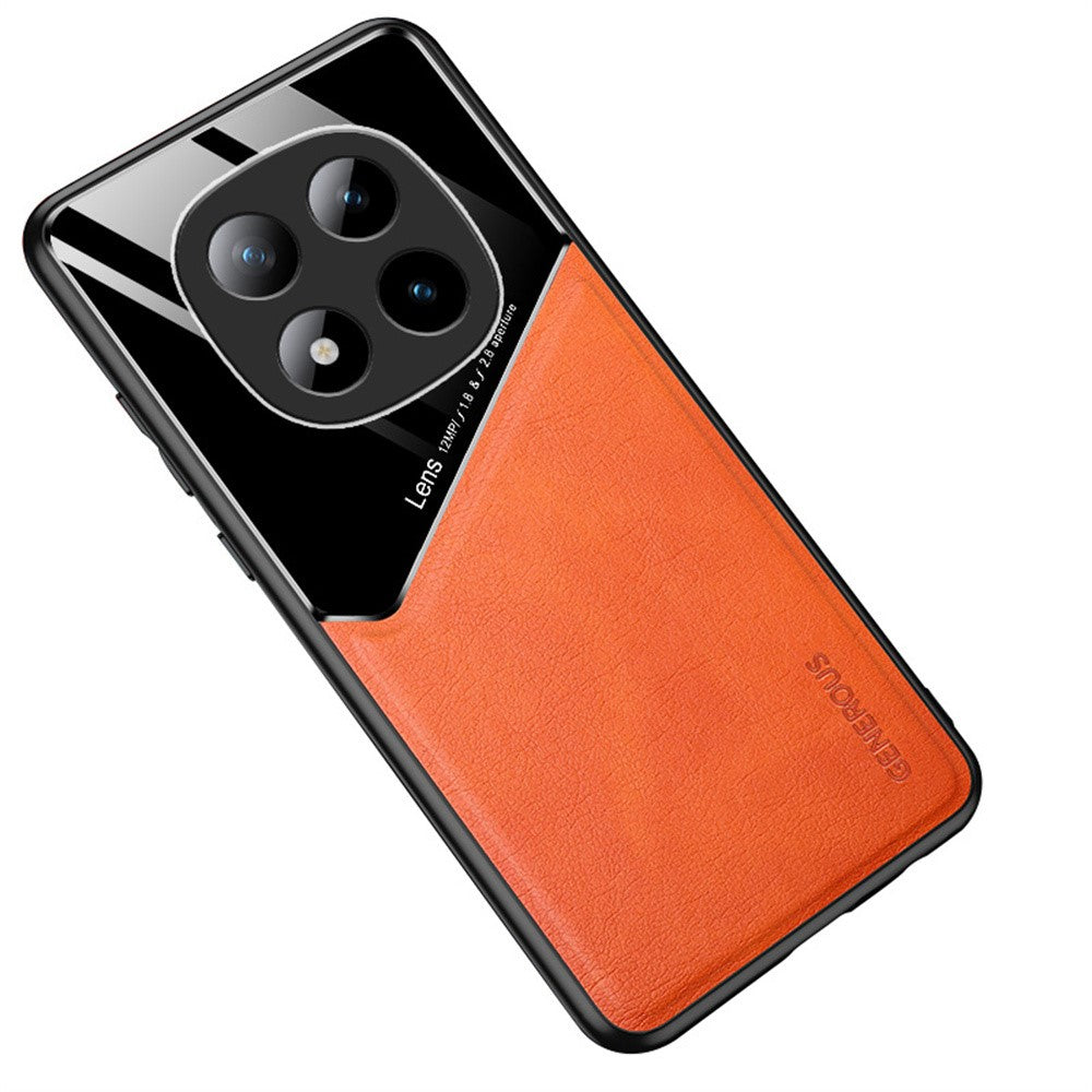 For Xiaomi Redmi Note 15 Pro+ 5G (Global)  /  Poco M8 Pro 5G Case Precise Cutout Leather Coated PC + TPU Phone Back Cover Built-in Metal Sheet