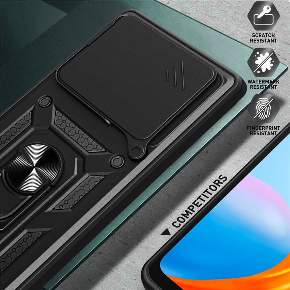 For Xiaomi Redmi Note 15 Pro 4G (Global) Case with Slide Camera Lid PC + TPU Kickstand Phone Cover