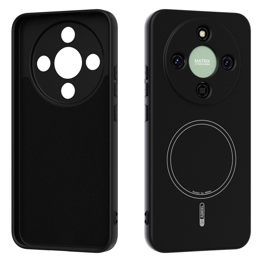 ABEEL Magnetic Case For Honor Magic8 Lite 5G  /  X9d 5G  /  X70 5G Skin Touch Liquid Silicone Phone Back Cover