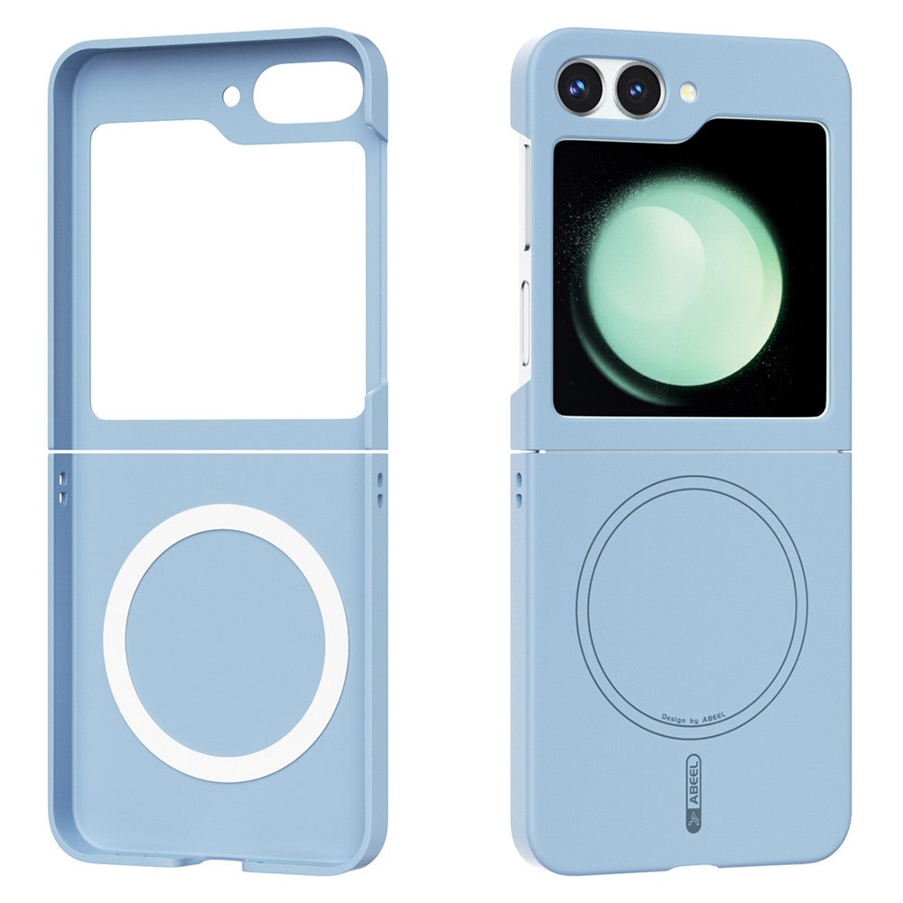 ABEEL For Samsung Galaxy Z Flip5 5G Magnetic Case Skin Touch Liquid Silicone Phone Back Cover