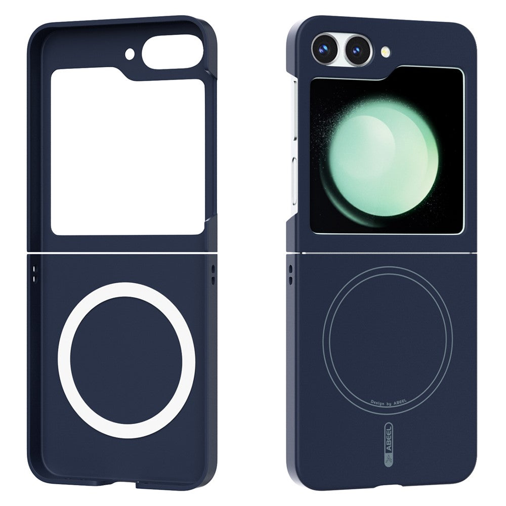 ABEEL For Samsung Galaxy Z Flip5 5G Magnetic Case Skin Touch Liquid Silicone Phone Back Cover