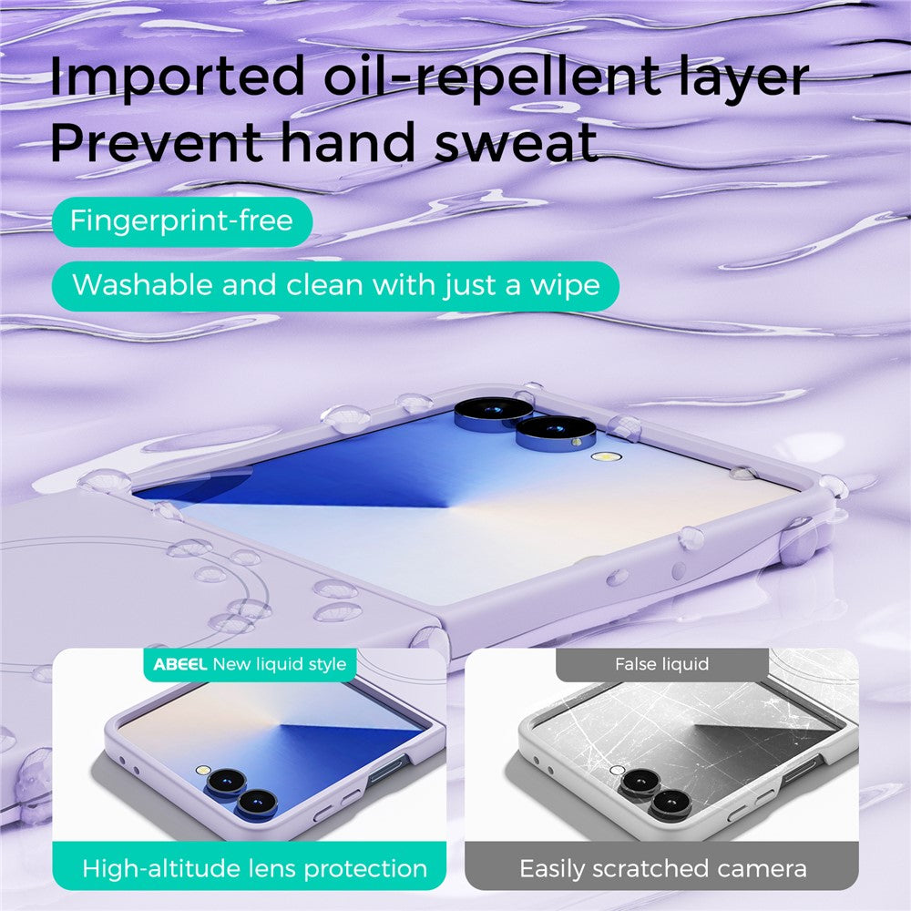 ABEEL For Samsung Galaxy Z Flip7 5G Magnetic Case Skin Touch Liquid Silicone Phone Back Cover