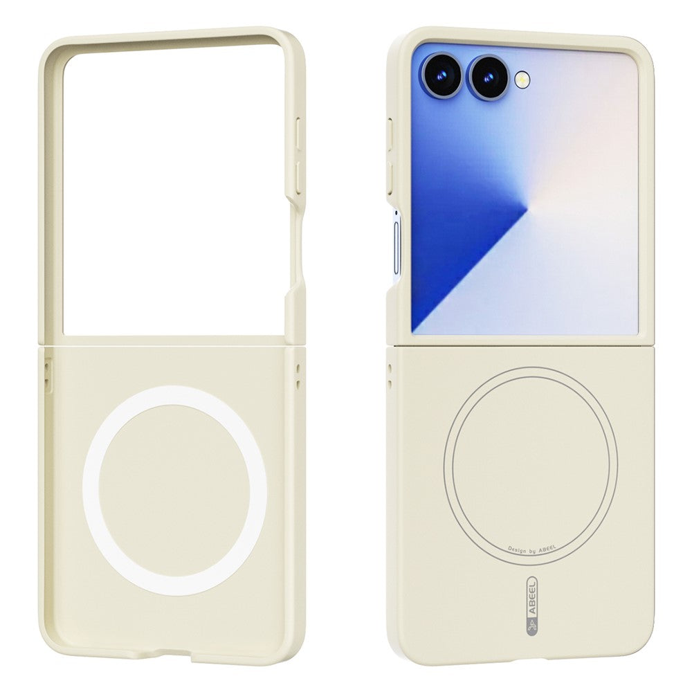 ABEEL For Samsung Galaxy Z Flip7 5G Magnetic Case Skin Touch Liquid Silicone Phone Back Cover