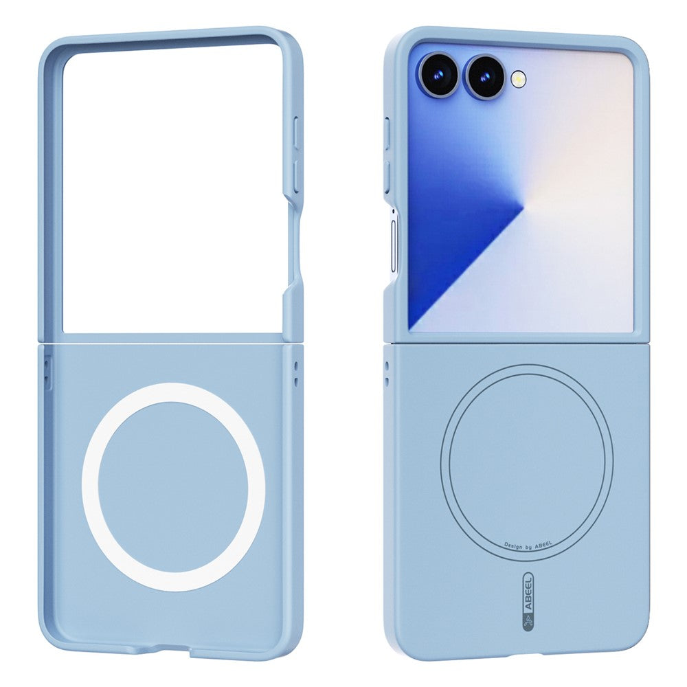 ABEEL For Samsung Galaxy Z Flip7 5G Magnetic Case Skin Touch Liquid Silicone Phone Back Cover