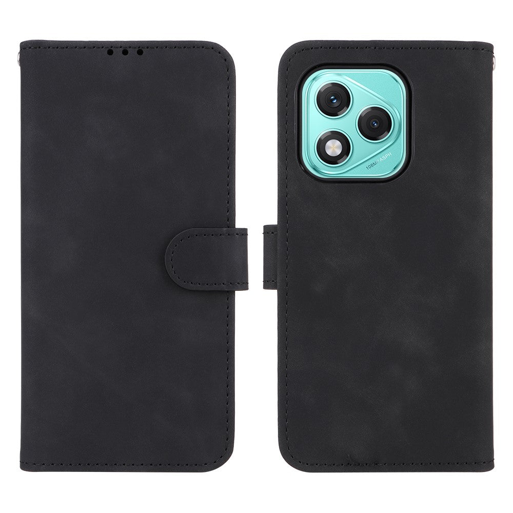 For Honor 600 Lite 5G Leather Case Skin Feel Anti Drop Wallet Stand Flip Phone Cover