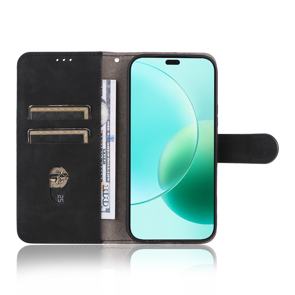 For Honor 600 Lite 5G Leather Case Skin Feel Anti Drop Wallet Stand Flip Phone Cover