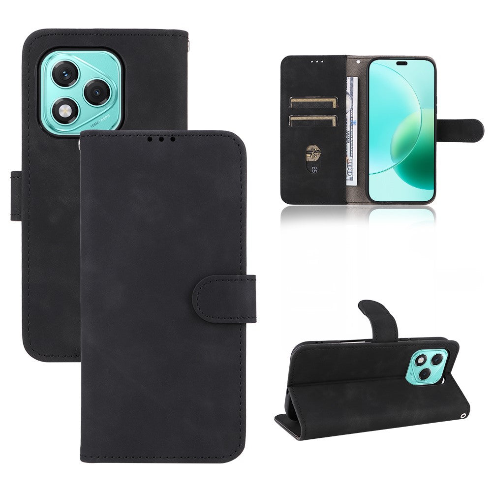 For Honor 600 Lite 5G Leather Case Skin Feel Anti Drop Wallet Stand Flip Phone Cover