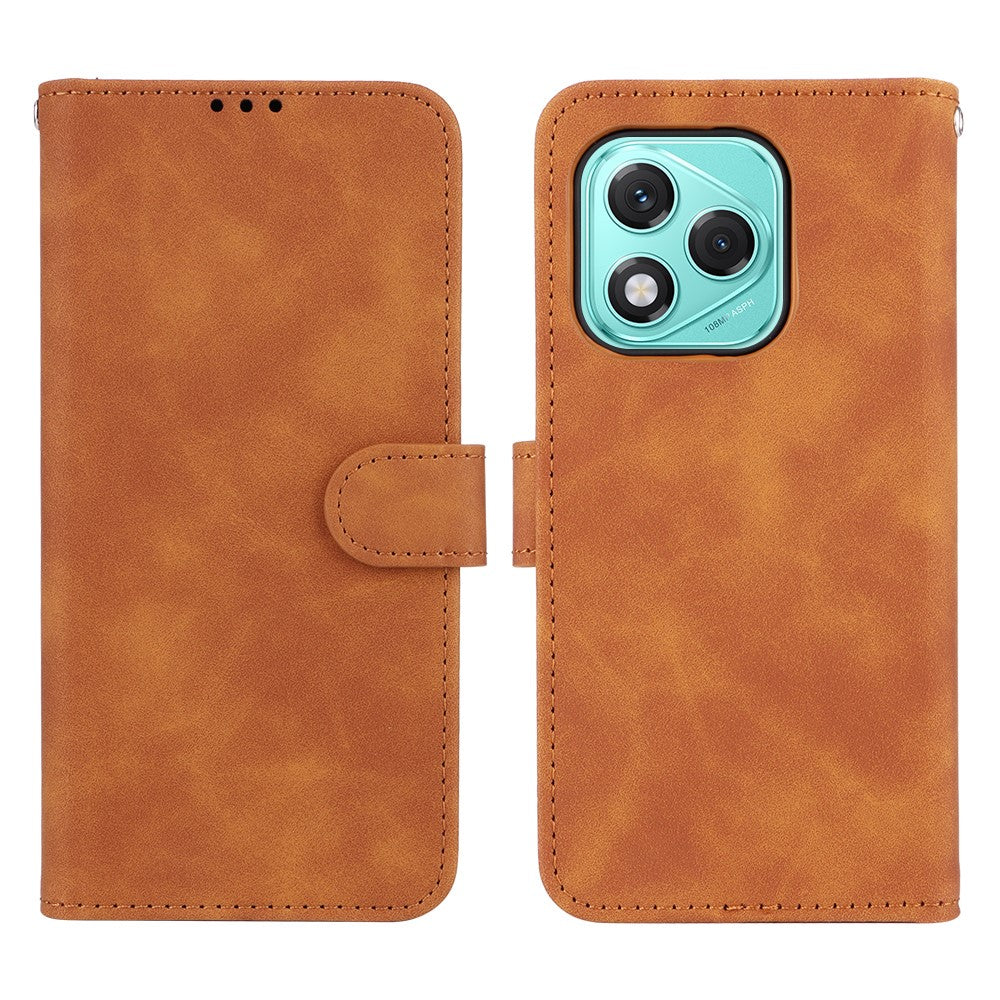 For Honor 600 Lite 5G Leather Case Skin Feel Anti Drop Wallet Stand Flip Phone Cover