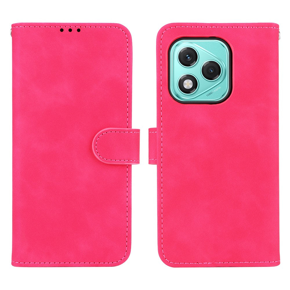 For Honor 600 Lite 5G Leather Case Skin Feel Anti Drop Wallet Stand Flip Phone Cover