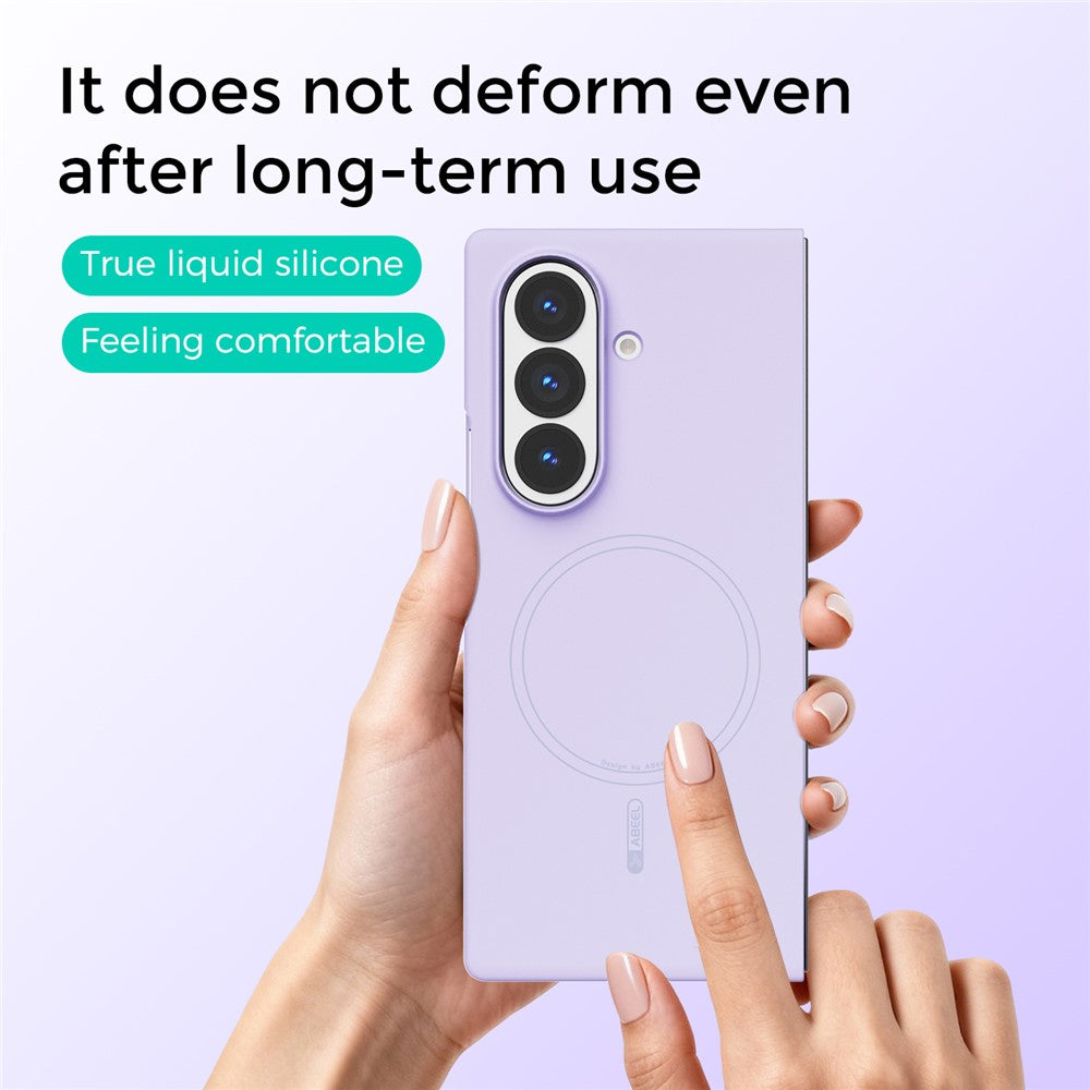 ABEEL For Samsung Galaxy Z Fold5 5G Magnetic Case Skin Touch Liquid Silicone Phone Back Cover