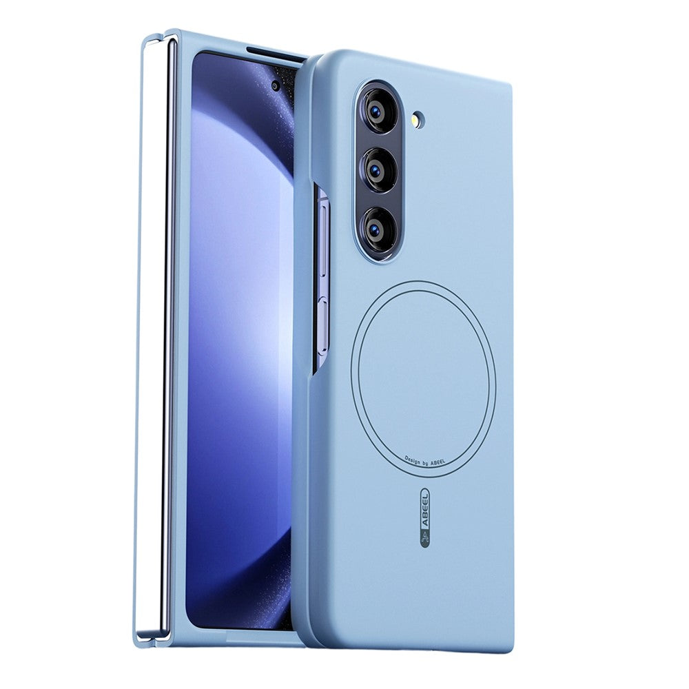 ABEEL For Samsung Galaxy Z Fold5 5G Magnetic Case Skin Touch Liquid Silicone Phone Back Cover